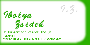ibolya zsidek business card